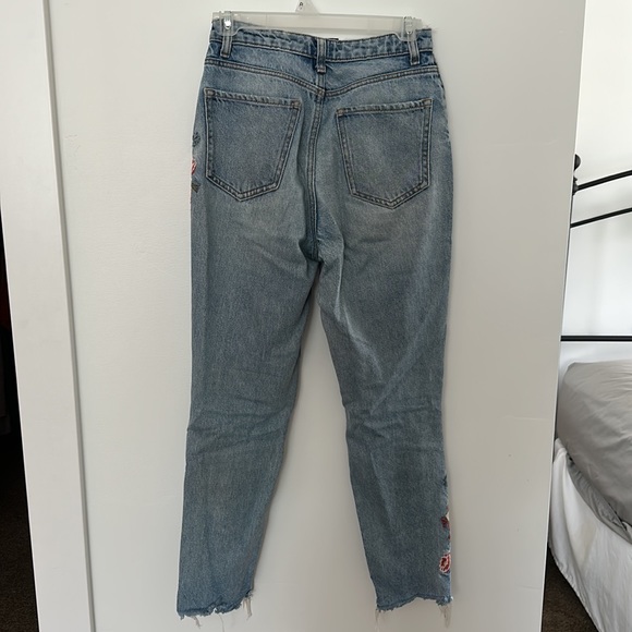 Embroidered Mom Jeans - Picture 3 of 3
